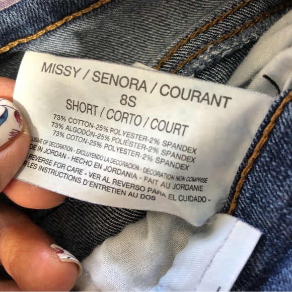 GLORIA VANDERBILT Amanda Straight Leg Blue Denim 5-pocket Jeans Sz Missy 8 Short - Picture 11 of 12